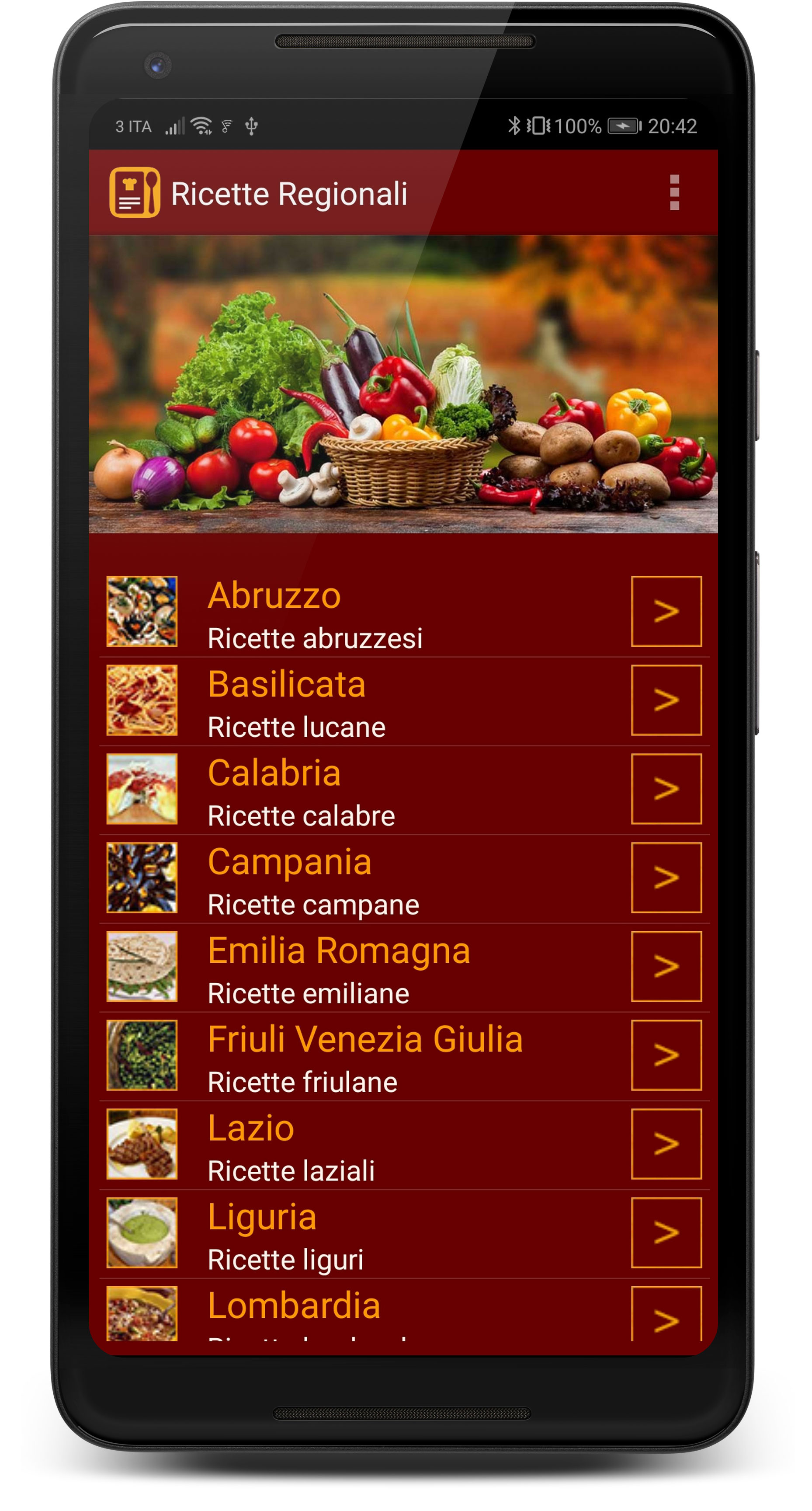 App per Tablet e SmartPhone: Ricette Regionali