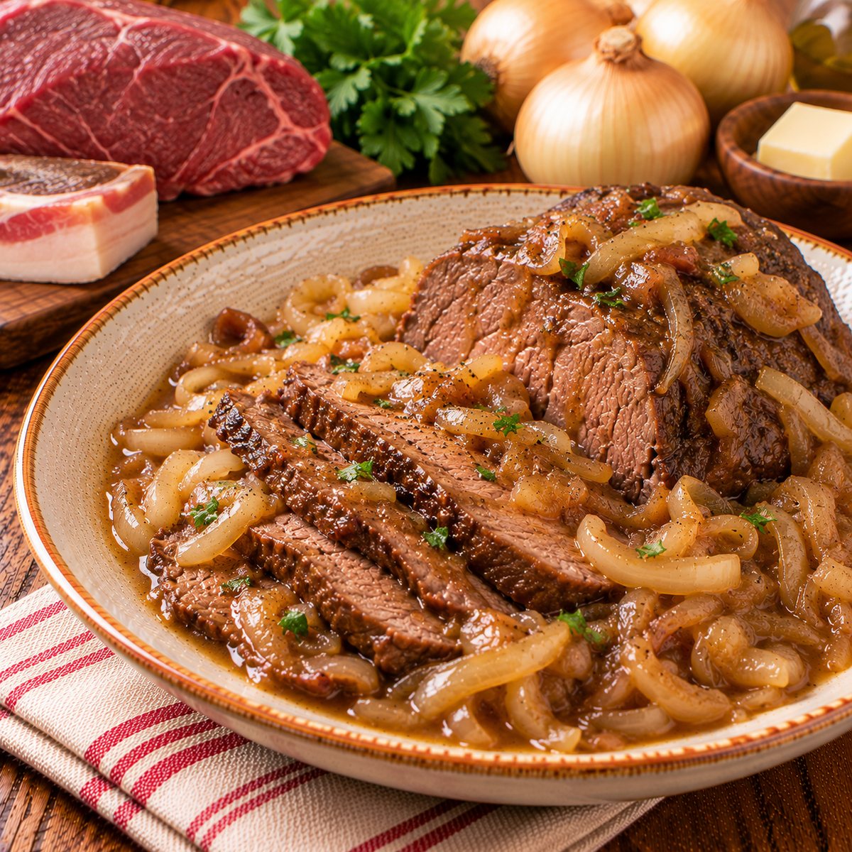 Brasato con le cipolle