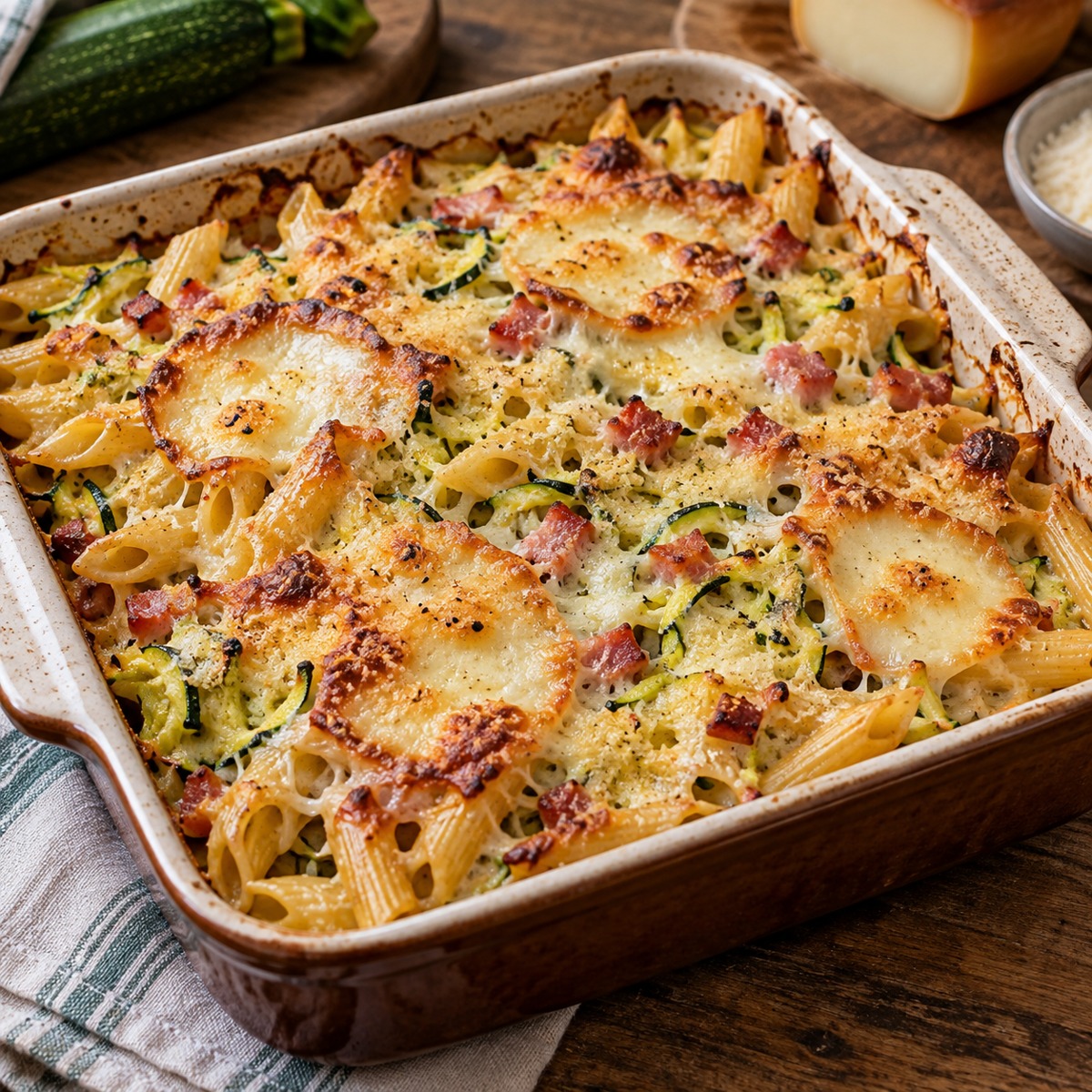 Pasta al forno con zucchine