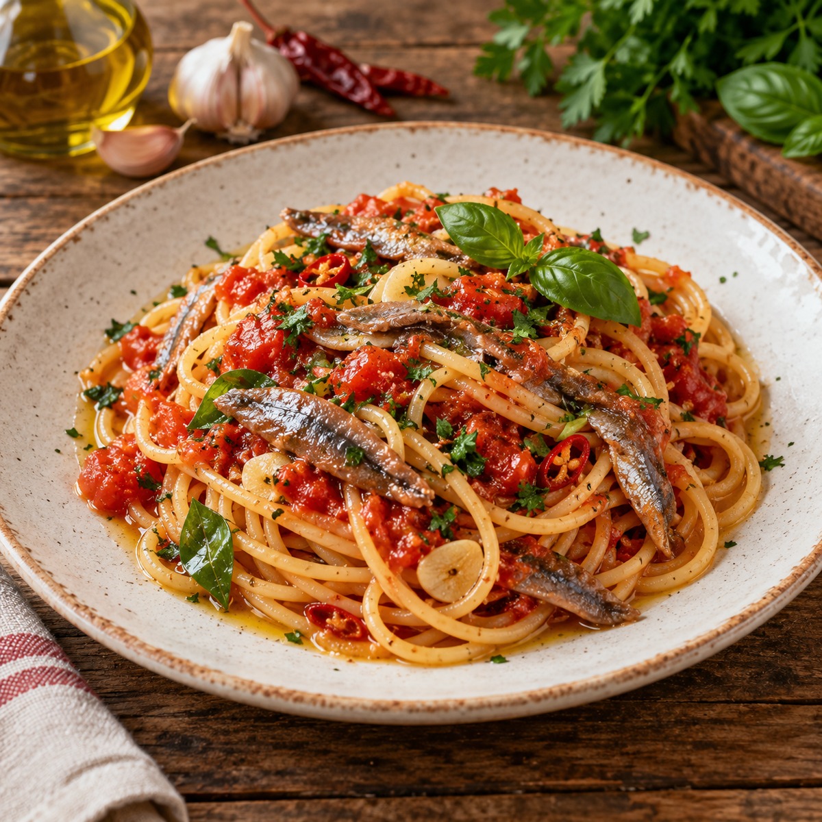 Spaghetti con le alici