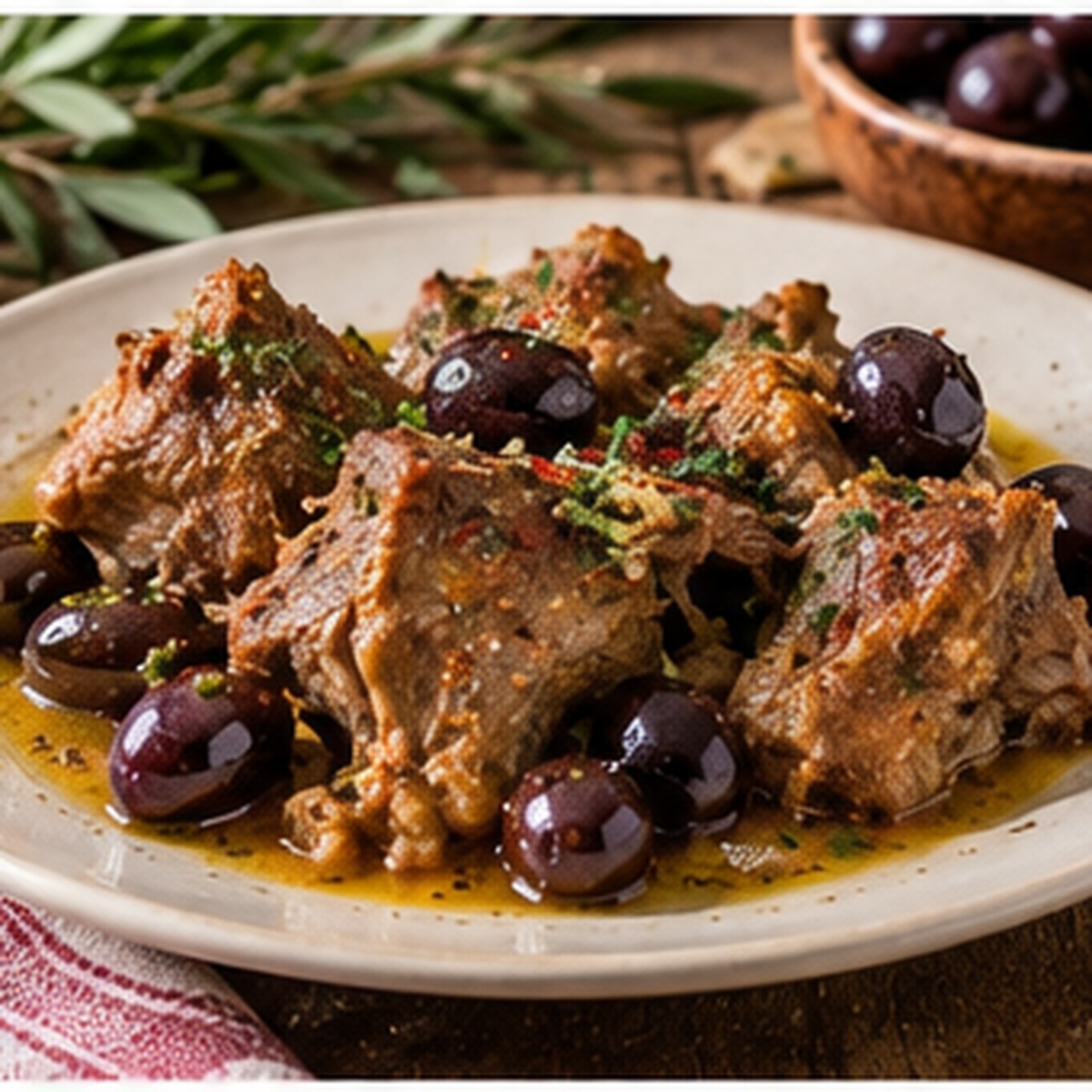 Agnello con olive