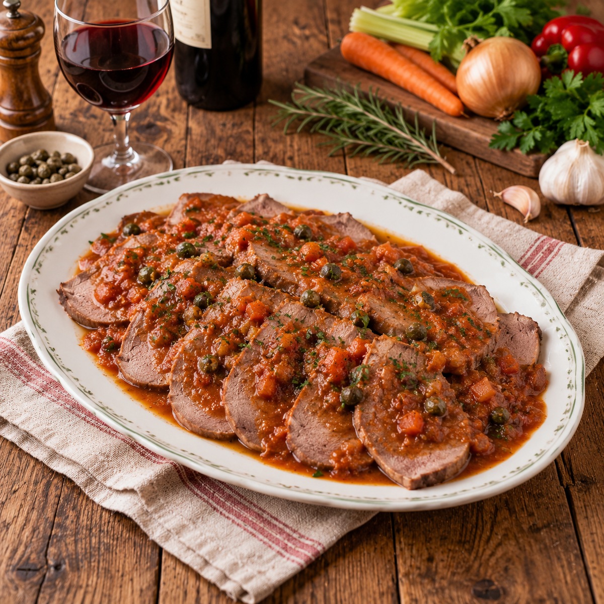 Lingua di maiale al Barolo