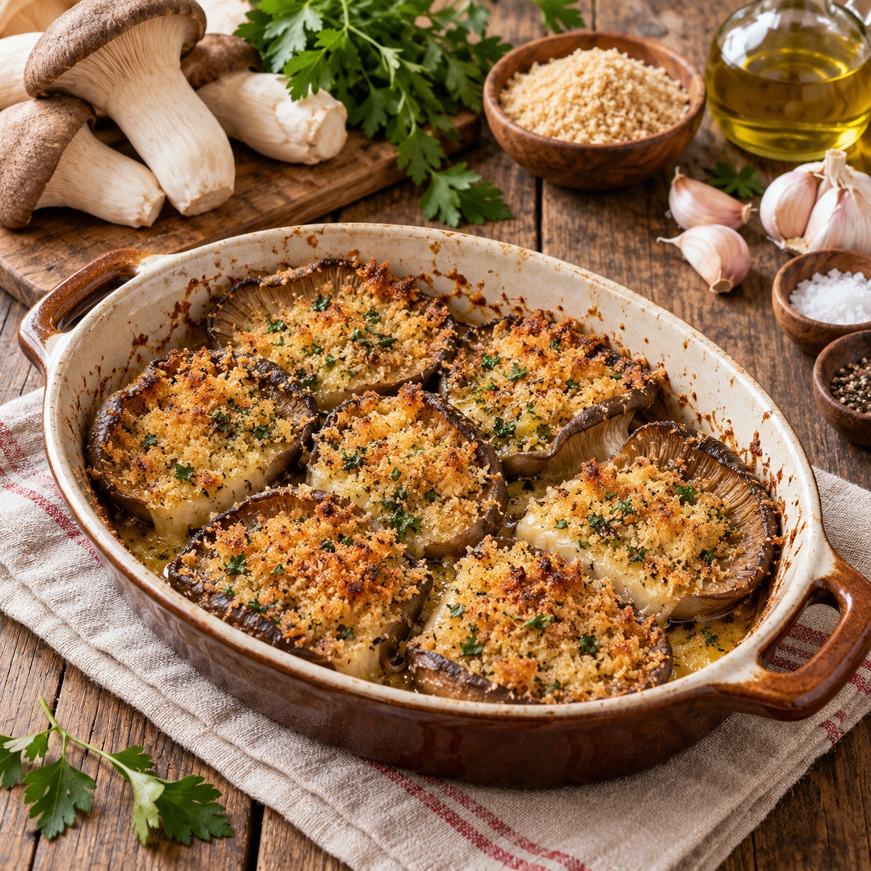 Funghi cardoncelli gratinati