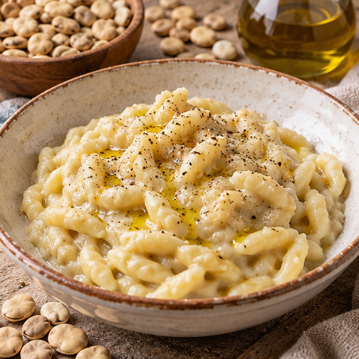 Pasta e fave bianche
