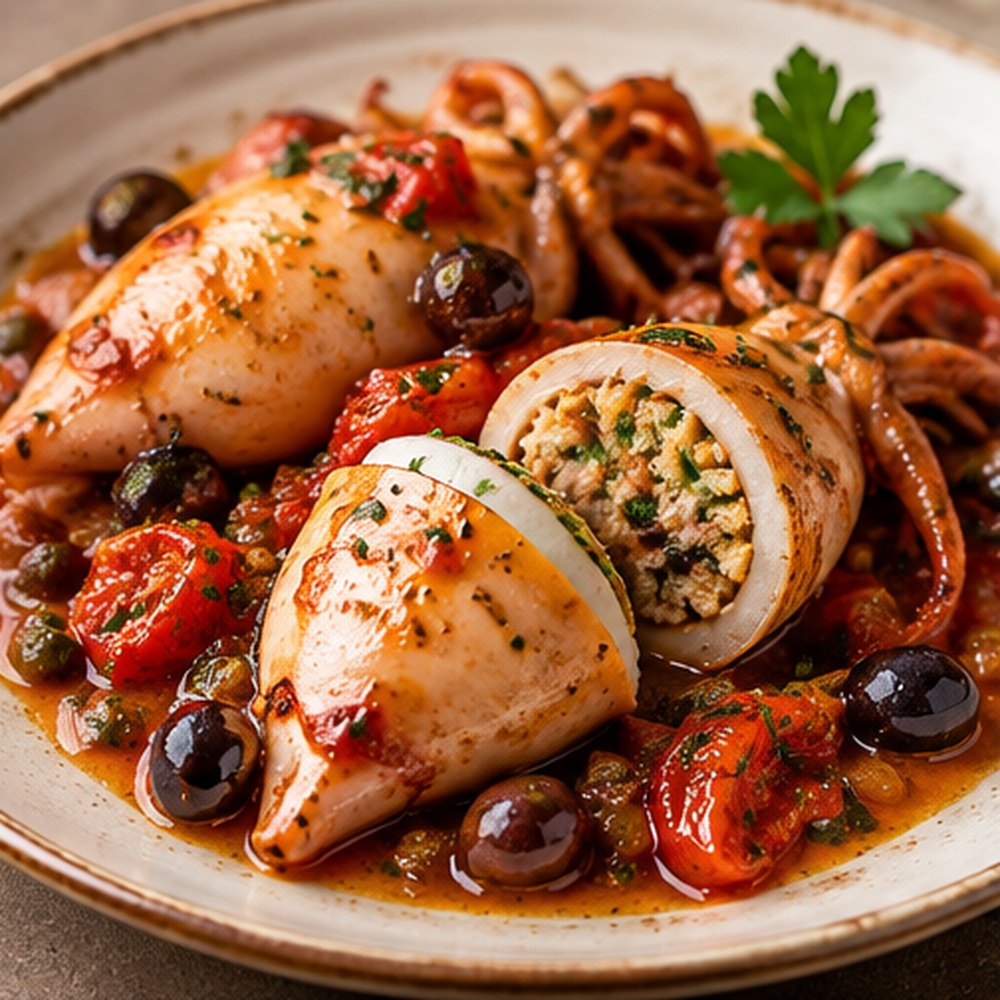 Calamari ripieni alla lucana