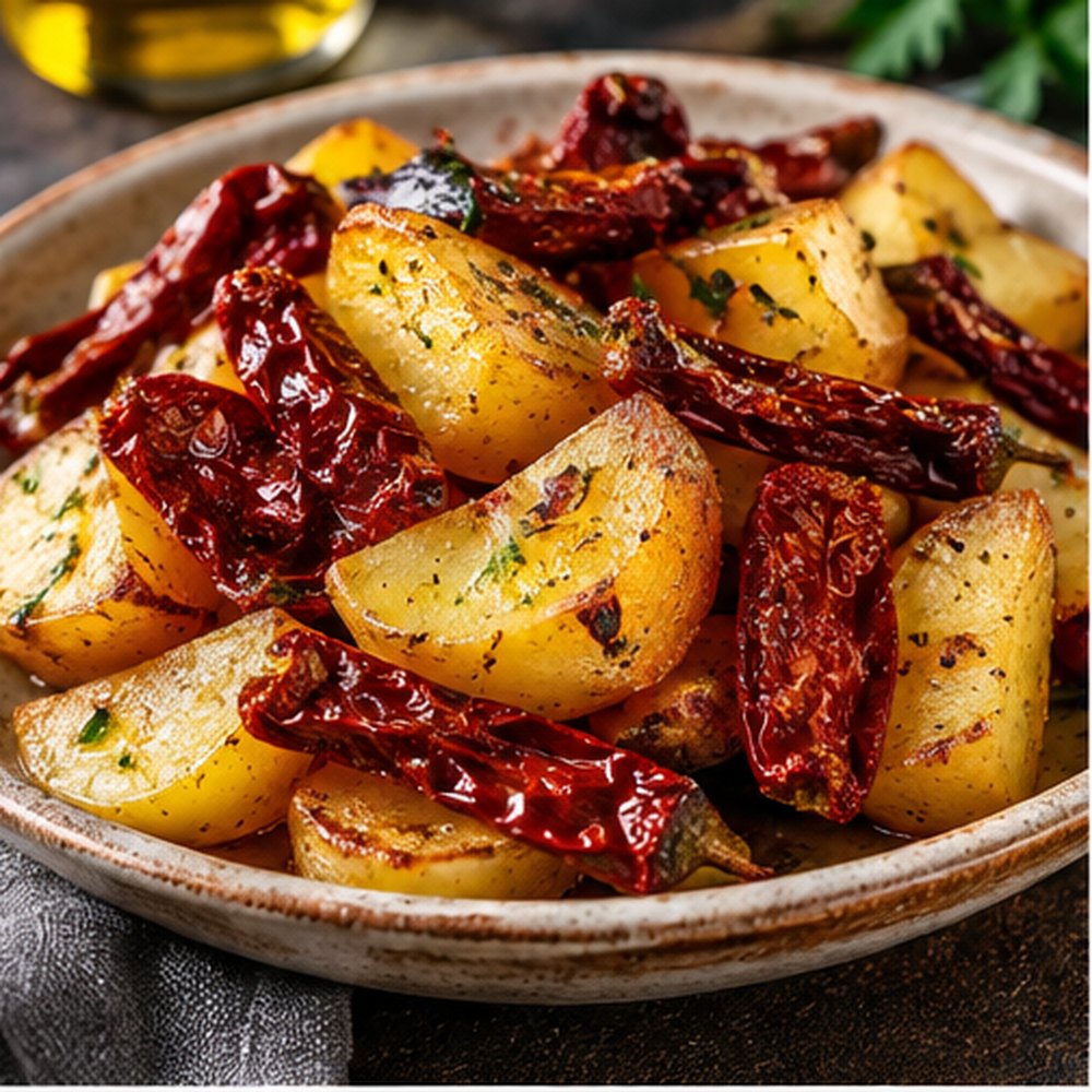 Patate e peperoni cruschi