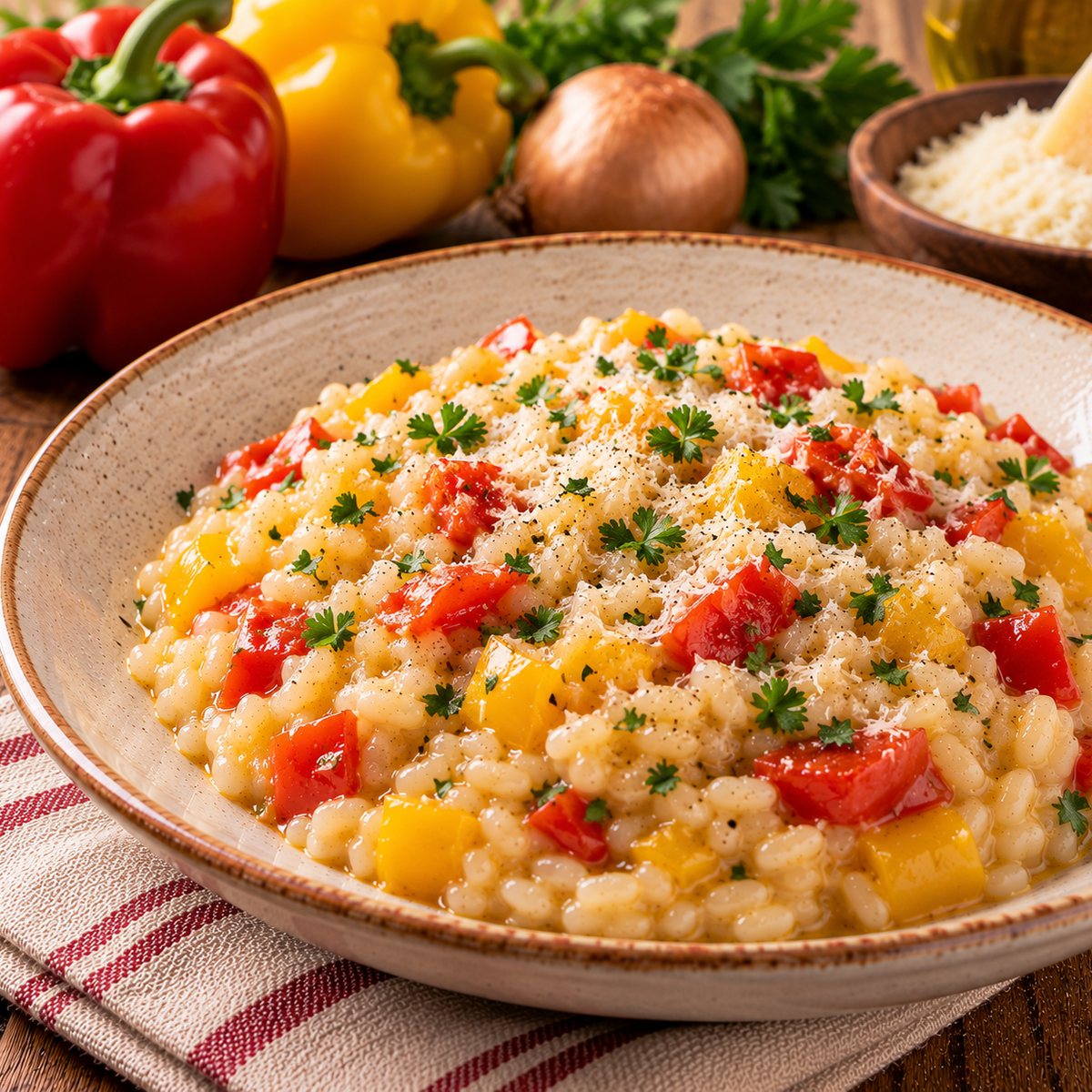 Risotto alla vogherese con peperoni
