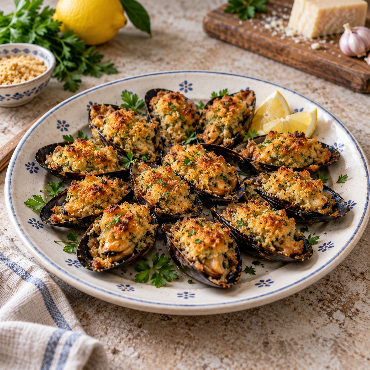 Cozze gratinate