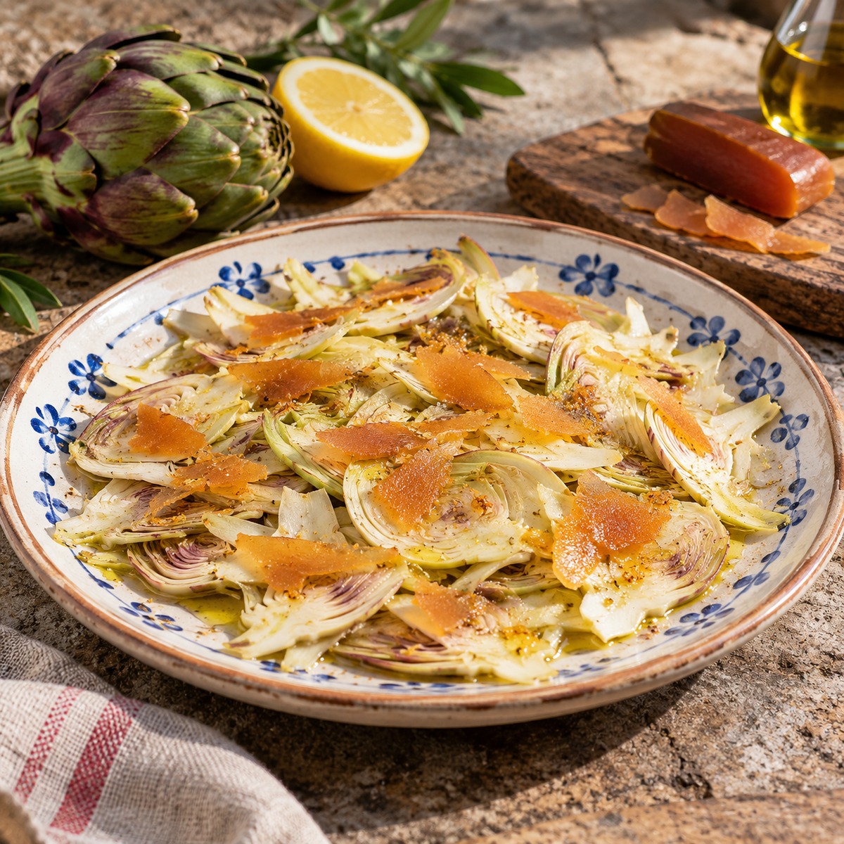 Carciofi e bottarga Carciofi e bottarga