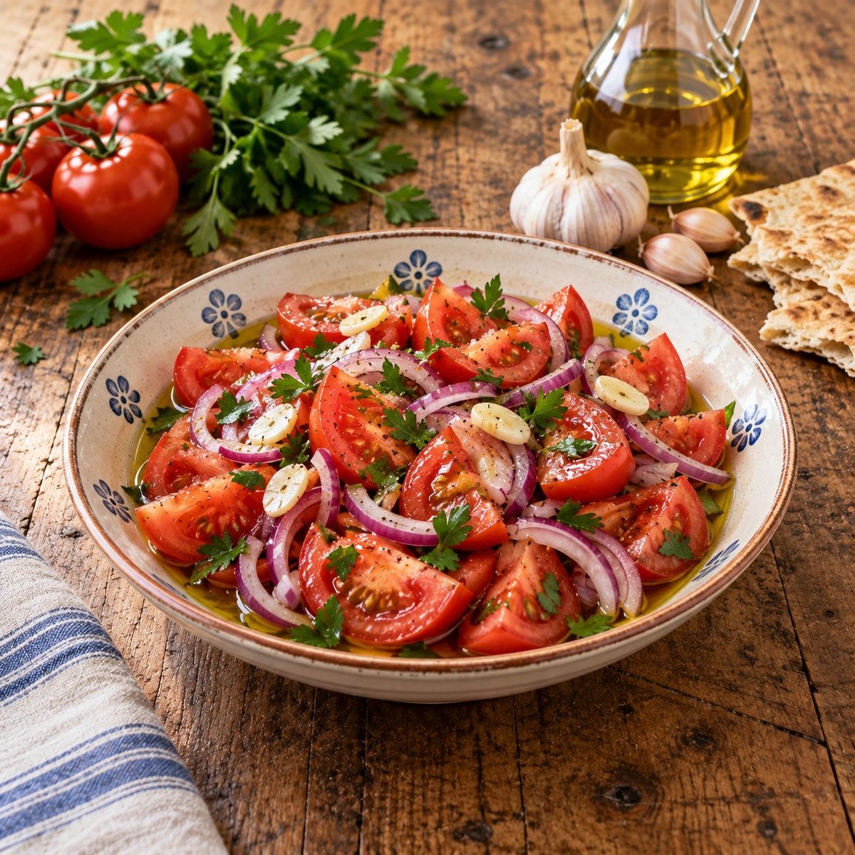 Insalata di pomodori e cipolle Insalata di pomodori e cipolle