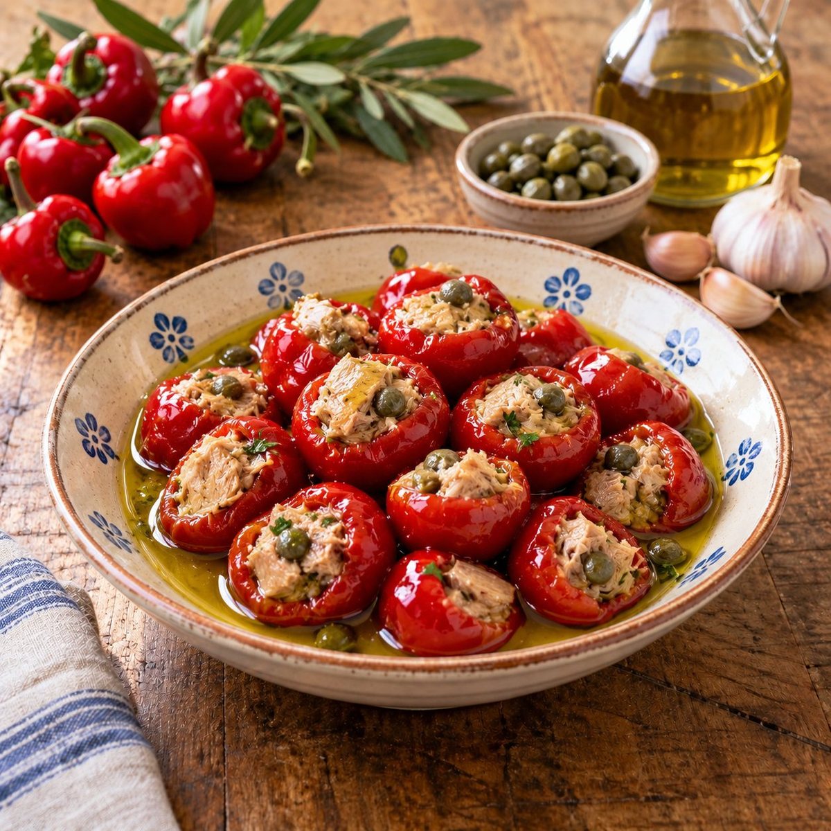 Peperoncini ripieni sott’olio Peperoncini ripieni sott’olio