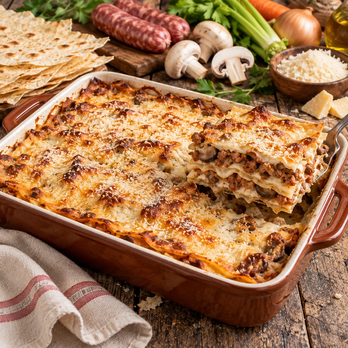 Lasagne di pane carasau Lasagne di pane carasau