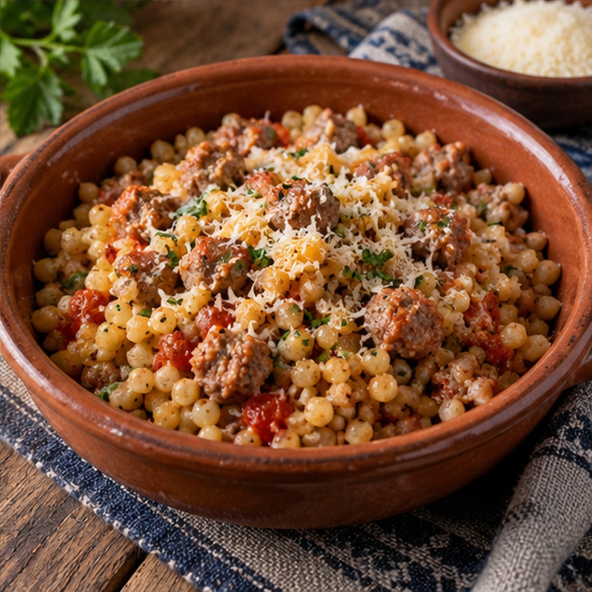 Fregola con salsiccia