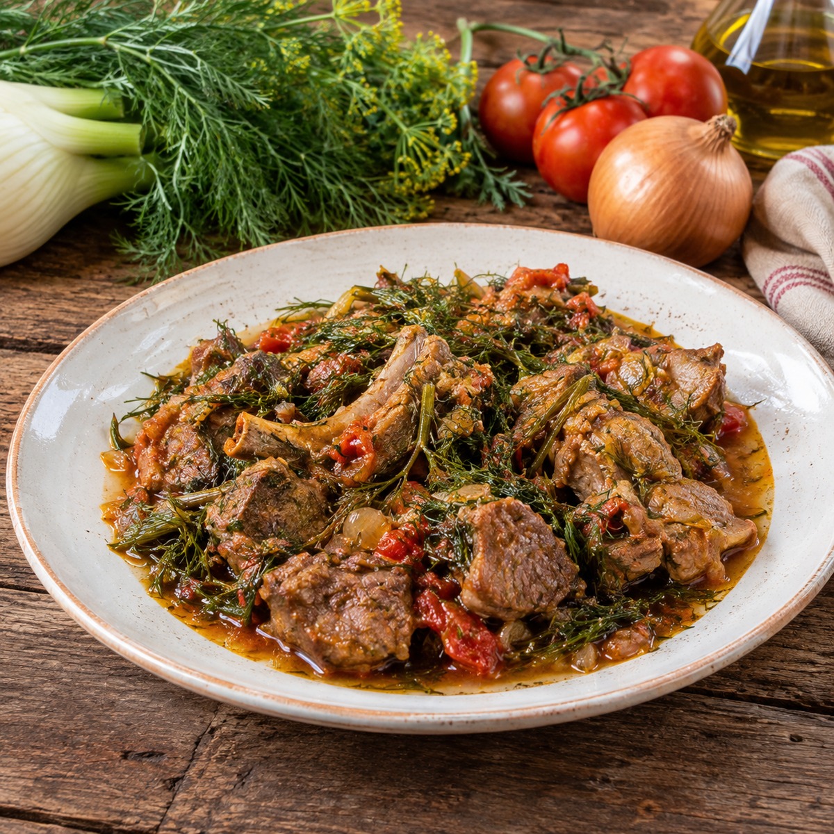 Agnello al finocchietto selvatico Agnello al finocchietto selvatico