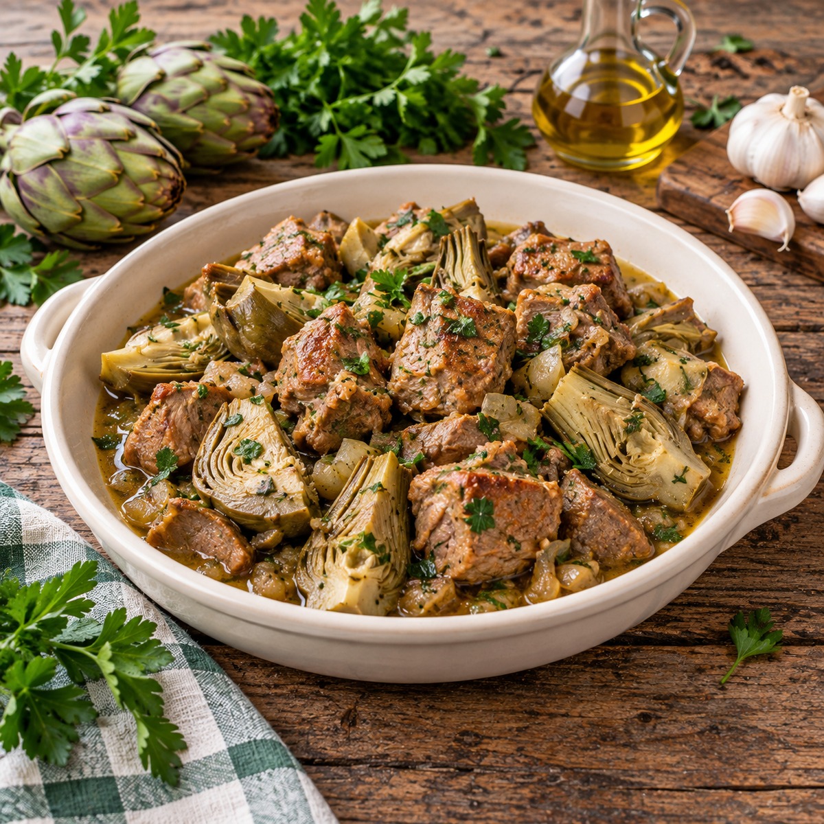 Agnello con i carciofi Agnello con i carciofi