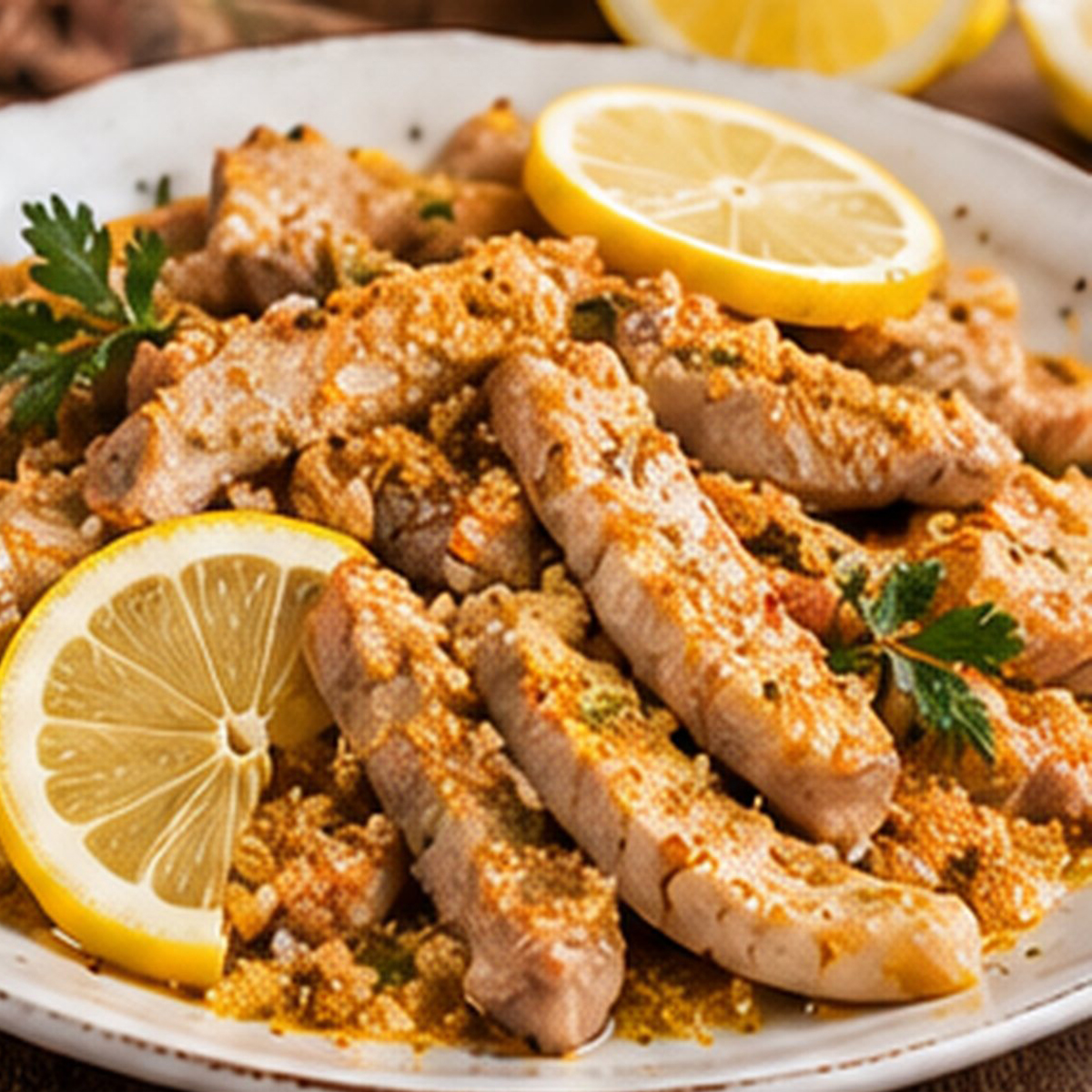 Pezza cun limoni (carne al limone) Pezza cun limoni (carne al limone)