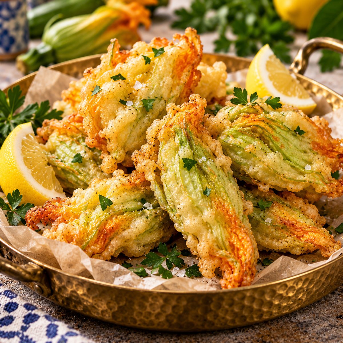 Fiori di zucca fritti