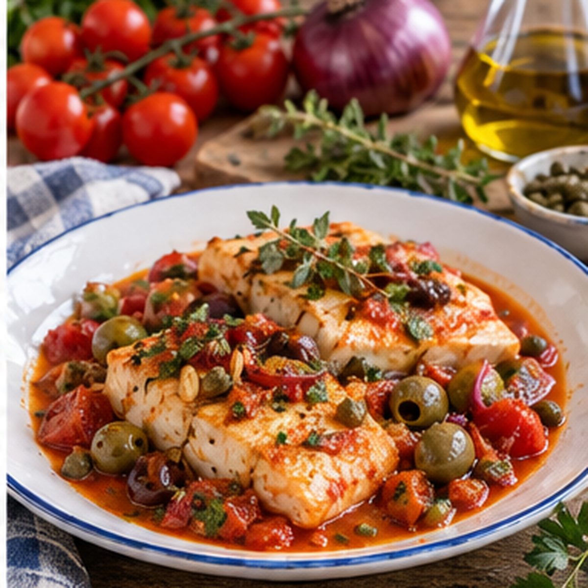 Nasello alla siciliana Nasello alla siciliana