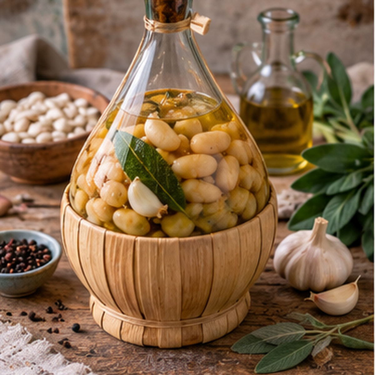 Fagioli nel fiasco