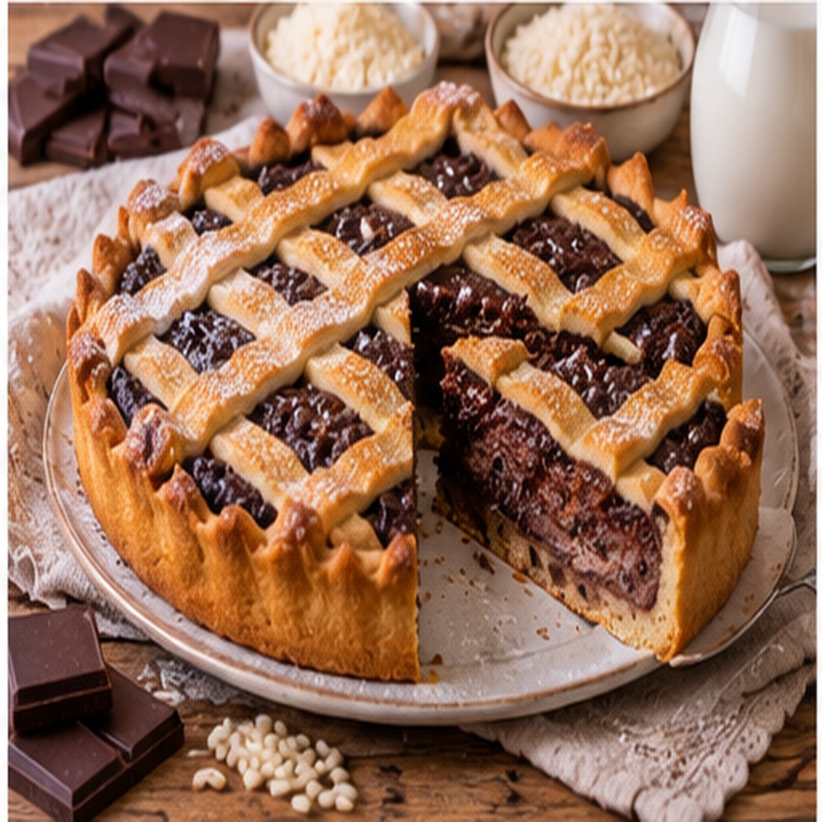 Torta di riso al cioccolato