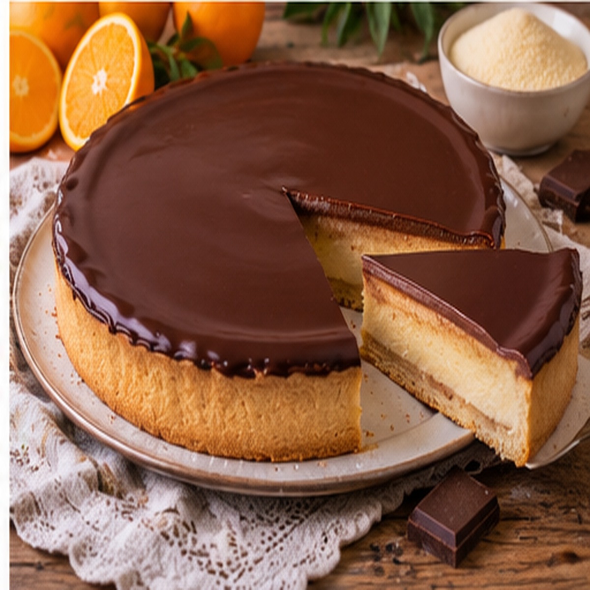 Torta di semolino al cioccolato