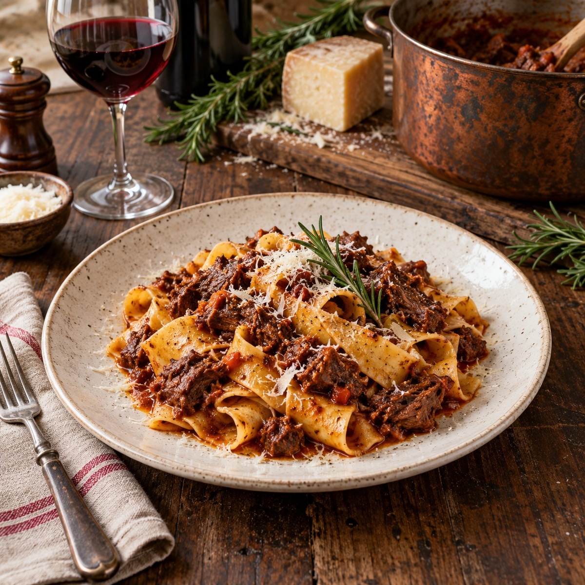 Pappardelle al sugo di cinghiale