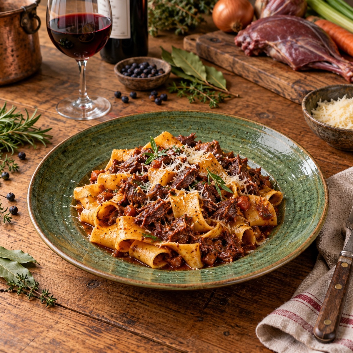 Pappardelle al sugo di lepre