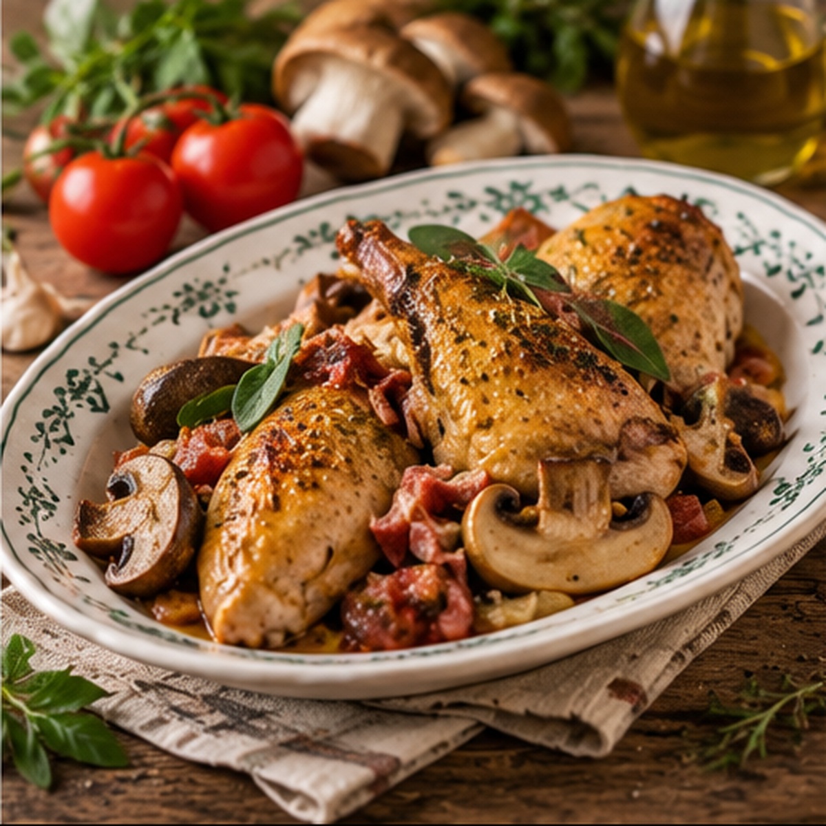 Faraona ai funghi porcini