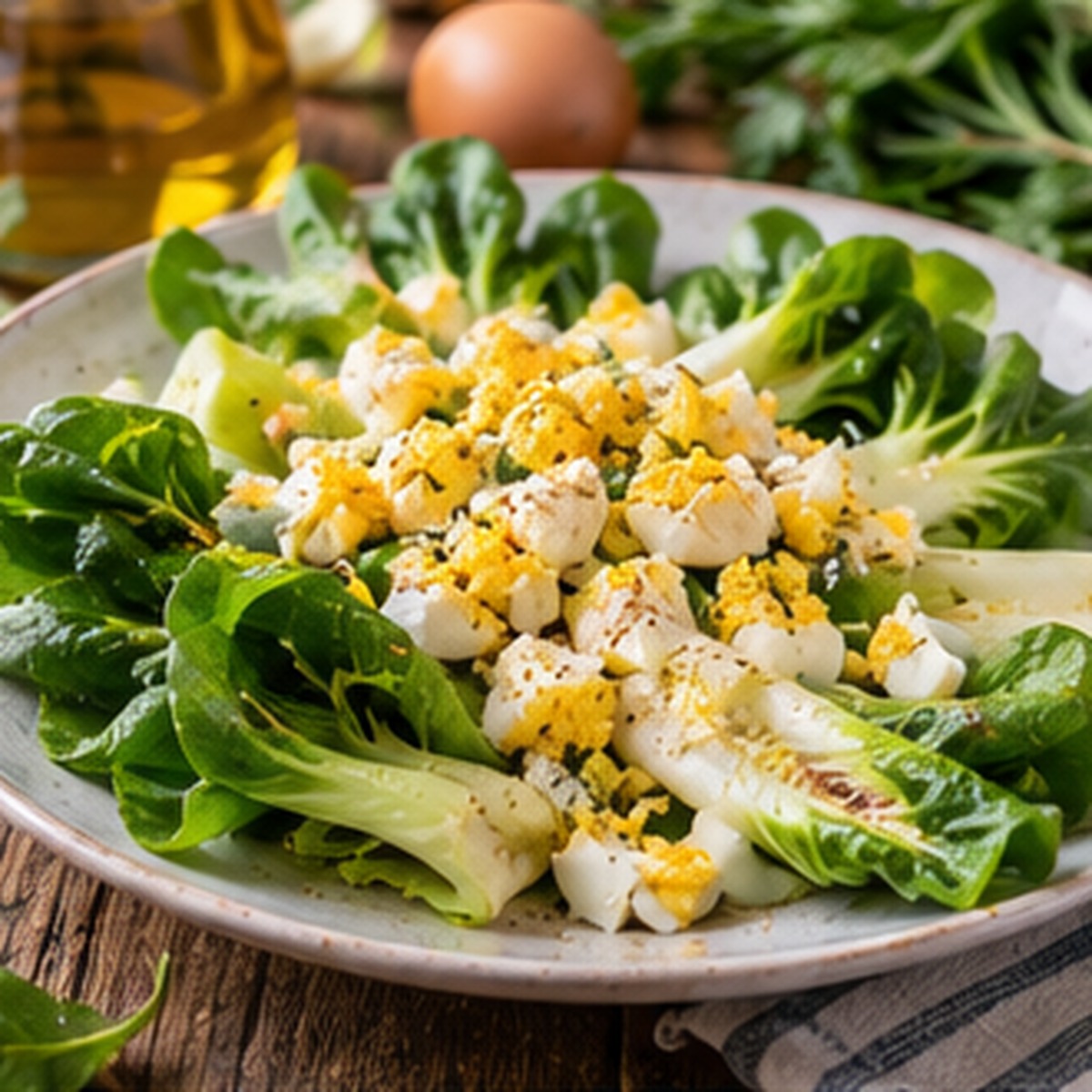 Insalata di cicorino e uova Insalata di cicorino e uova