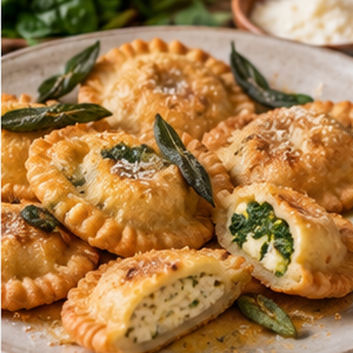 Tirltlen altoatesini patate e spinaci