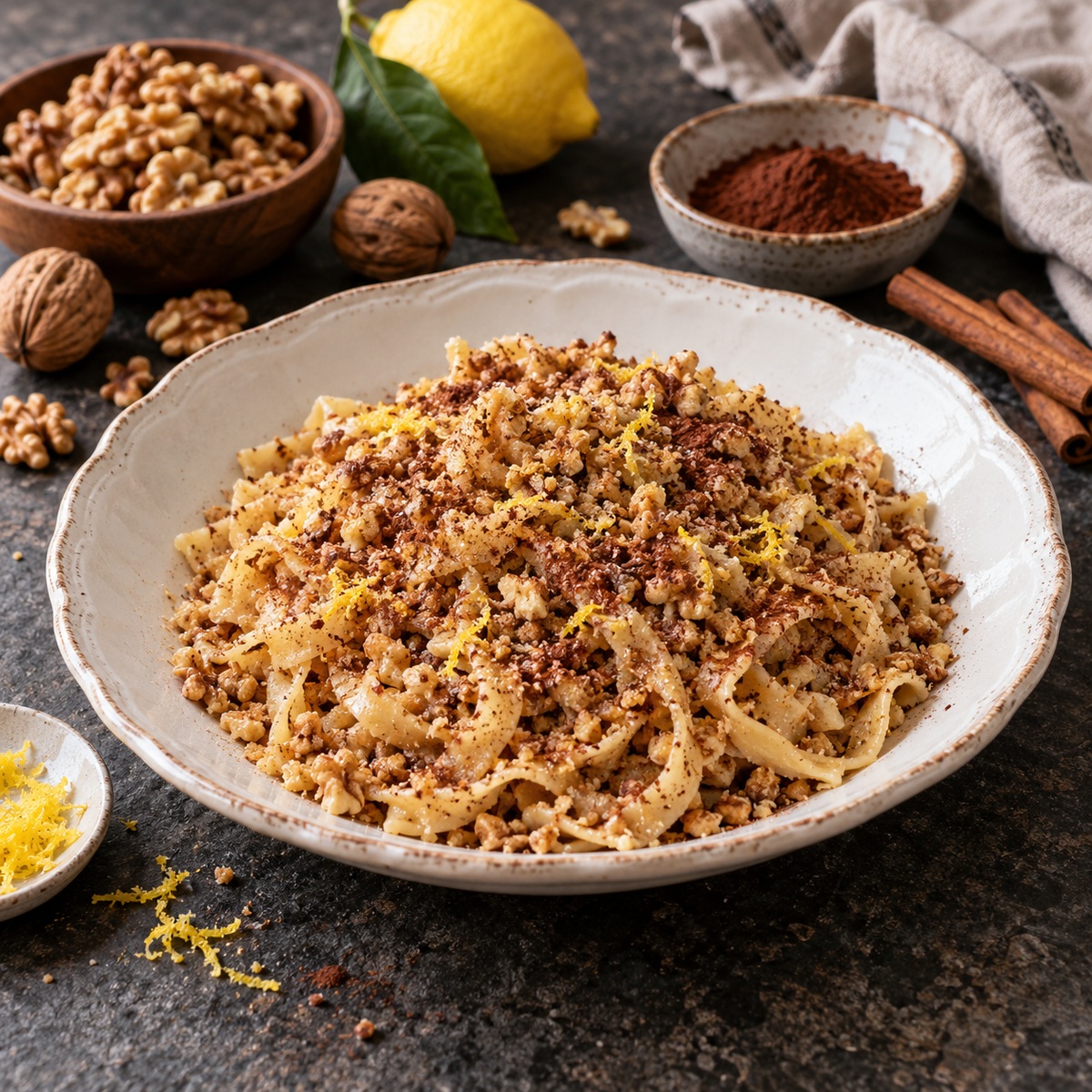 Maccheroni dolci con le noci Maccheroni dolci con le noci