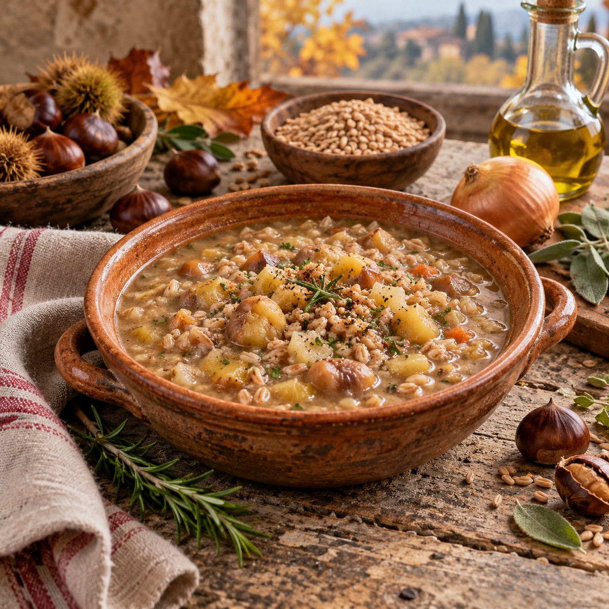 Zuppa di farro e castagne Zuppa di farro e castagne