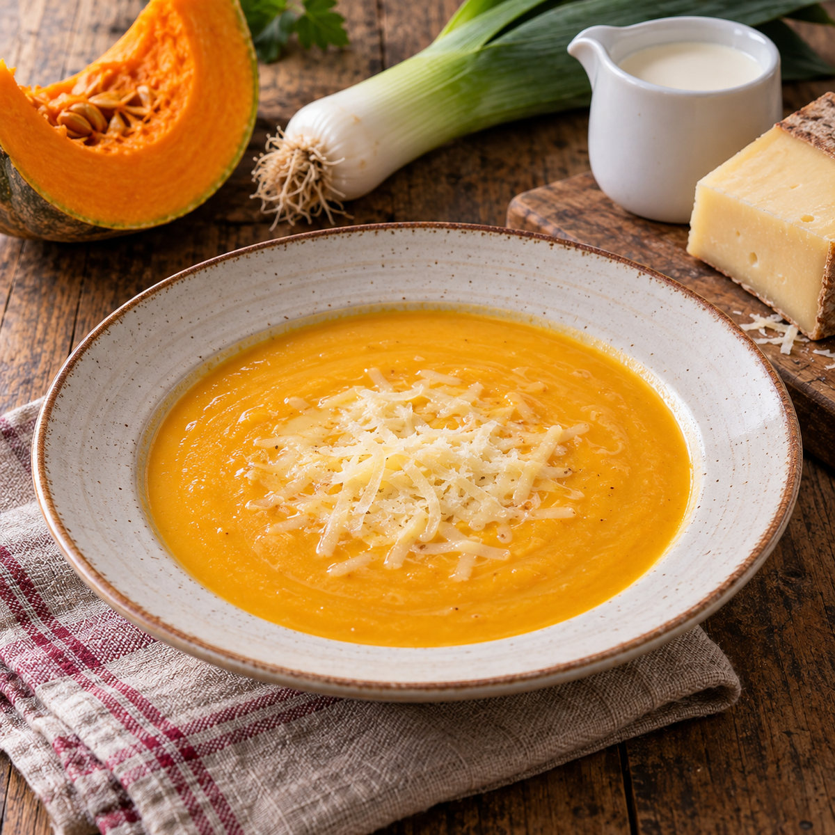 Crema di zucca e fontina