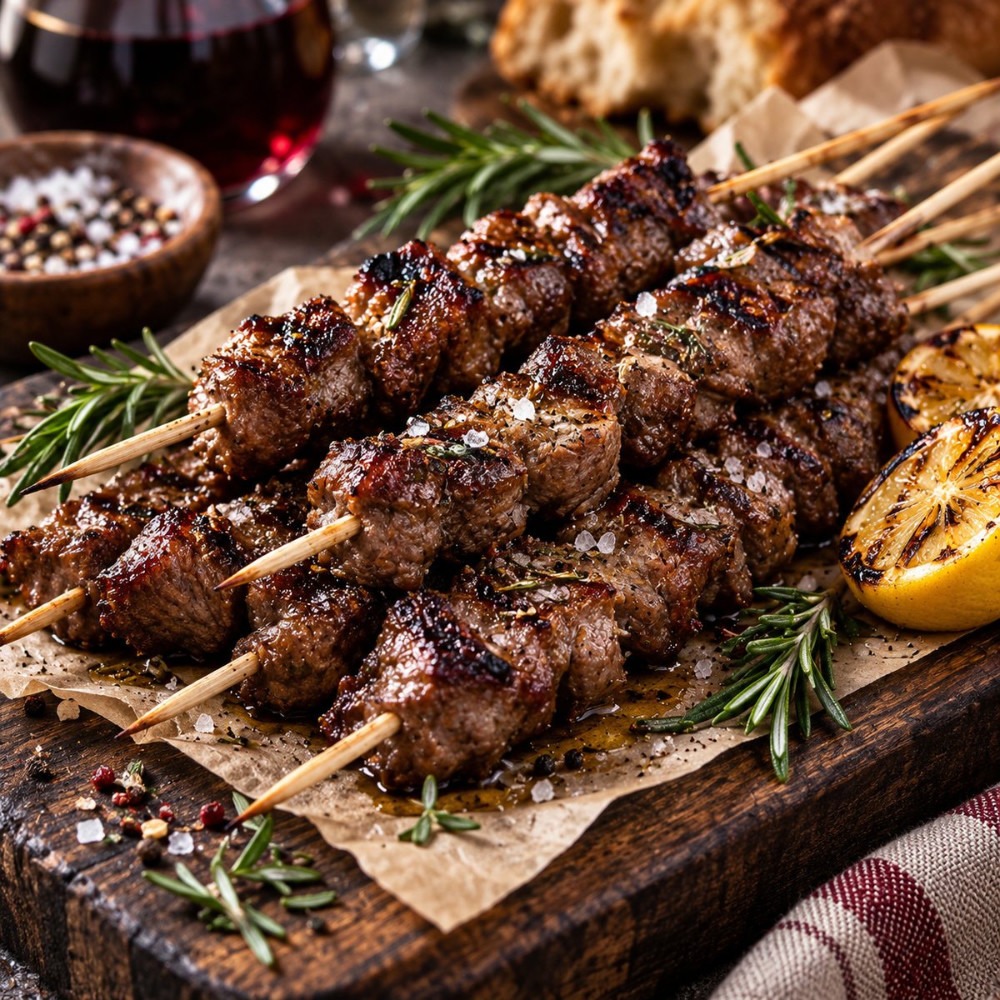 Arrosticini abruzzesi: fotografia del piatto