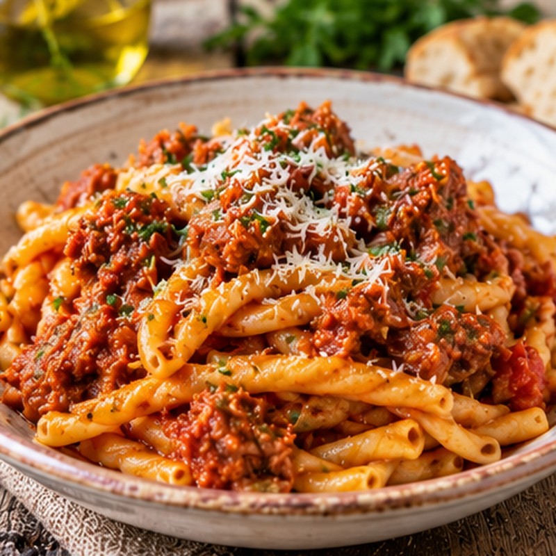 Immagine illustrativa associata a Fusilli avellinesi al ragù