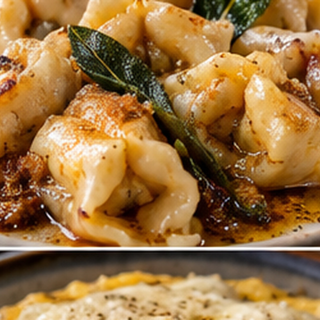 Žlikrofi con sugo d’arrosto
