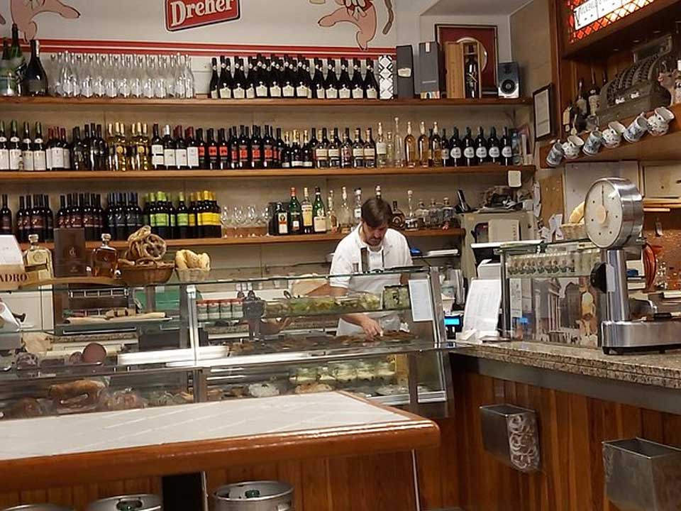 Immagine editoriale illustrativa: non fotografia del ristorante Buffet da Pepi