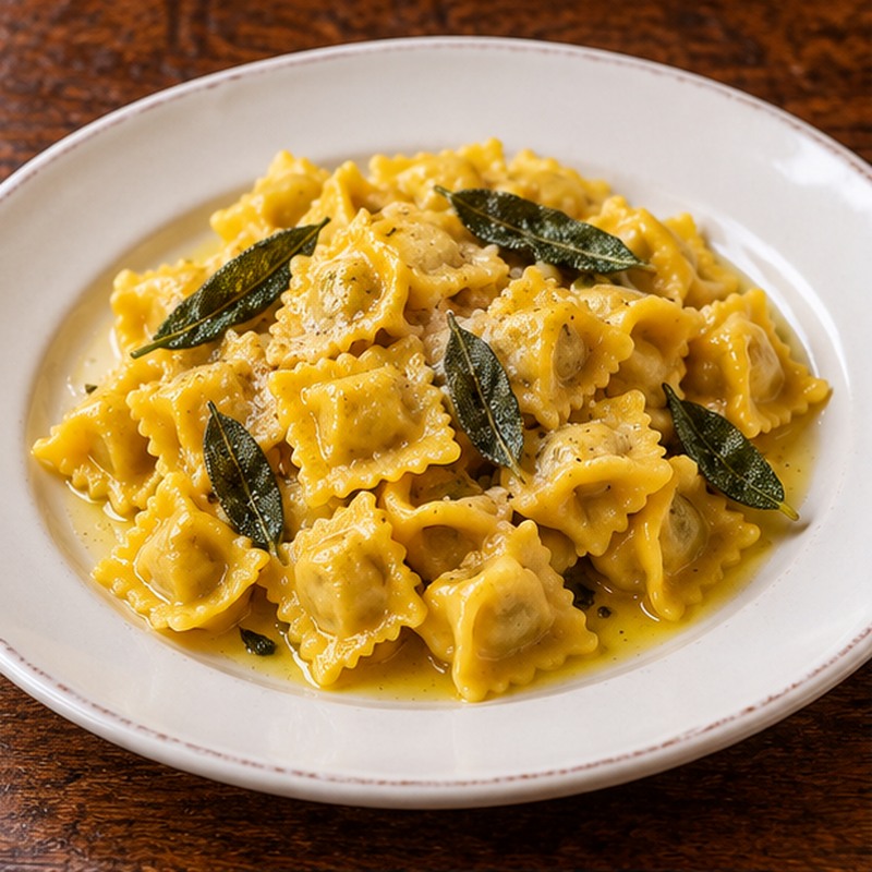 Fotografia illustrativa: Agnolotti del plin al burro